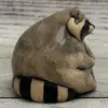 Ceramic Figurine Raccoon 2.36" Collectable Ceramic Sculpture One Of Kind Home & Garden Decor Gift for Her Real Artwork Vladimir Butcanov - Image 2