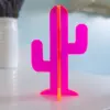 Laser Cut Neon Pink Acrylic Cactus, Great Gift, Modern Sculpture, Kids Room, Office Desk, Minimal Design - Image 4