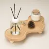 Decorative Wooden Tray, Clouds Perfume Tray with Non-Slip Pad, Bathroom Tray Organizer for Jewelry, Coffee, Desktop Decoration - Image 4