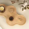 Decorative Wooden Tray, Clouds Perfume Tray with Non-Slip Pad, Bathroom Tray Organizer for Jewelry, Coffee, Desktop Decoration - Image 2