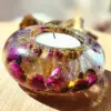Tealight Holder | Resin Candle Holder | Unique Candle Holder | Home Decor | Wedding Gift |Handmade Gifts | Resin Art | Dried Flower Tealight - Image 3