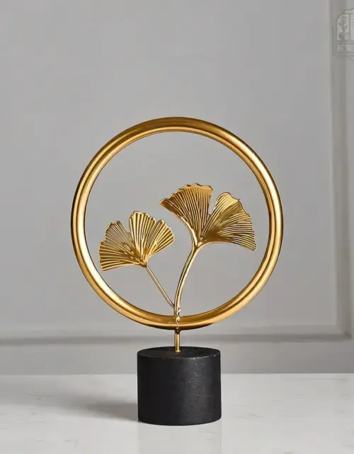 Luxury Gold Leaf Home Decor Decoration Art - Modern Art Nordic Design Desk Kitchen Living Room Decor