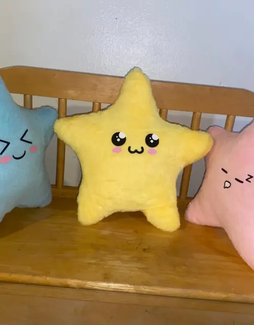 Kawaii Face Star Pillows