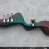 Parametric Wavy Wooden Wall Decor 56 / Shelf Design / Digital files for wood cutting machines