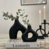 Nordic Style Ceramic Vase, Boho Decor, Unique Decor, Minimalist Decor, Ring Vase, Housewarming Gift, New Home