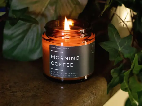 Morning Coffee Wood Wick Candle - Image 2
