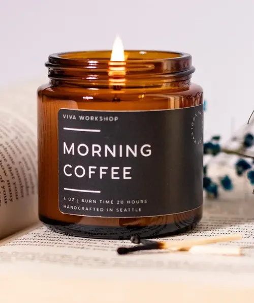 Morning Coffee Wood Wick Candle