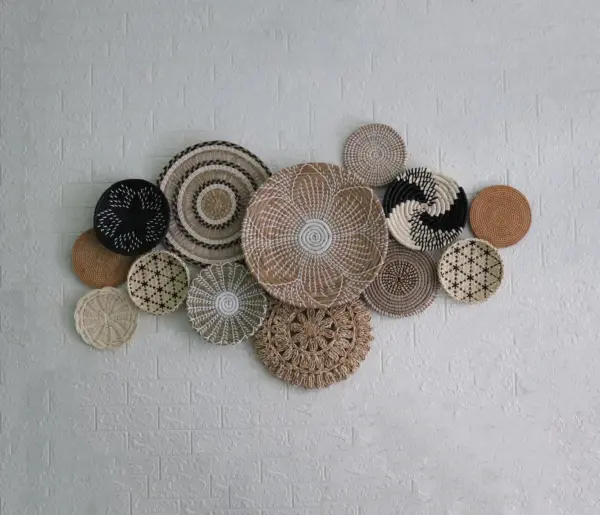 Set of 13 Basket Wall Decor, Boho Wall Decor
