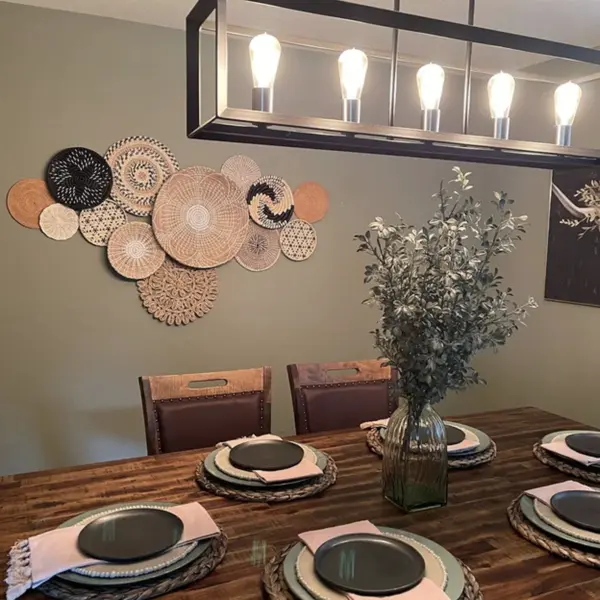 Set of 13 Basket Wall Decor, Boho Wall Decor - Image 2
