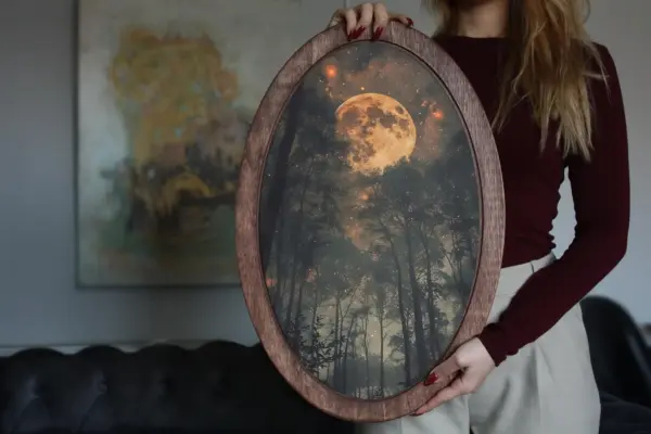 Enchanting Full Moon Painting - Image 2